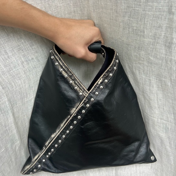 MM6 Maison Martin Margiela Black Studded Clutch - Picture 1 of 3